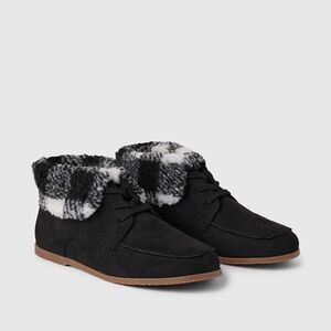GAP Kids Plaid Cozy Moc Boots